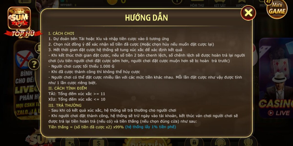 Quy luật chơi tài xỉu dễ hiểu